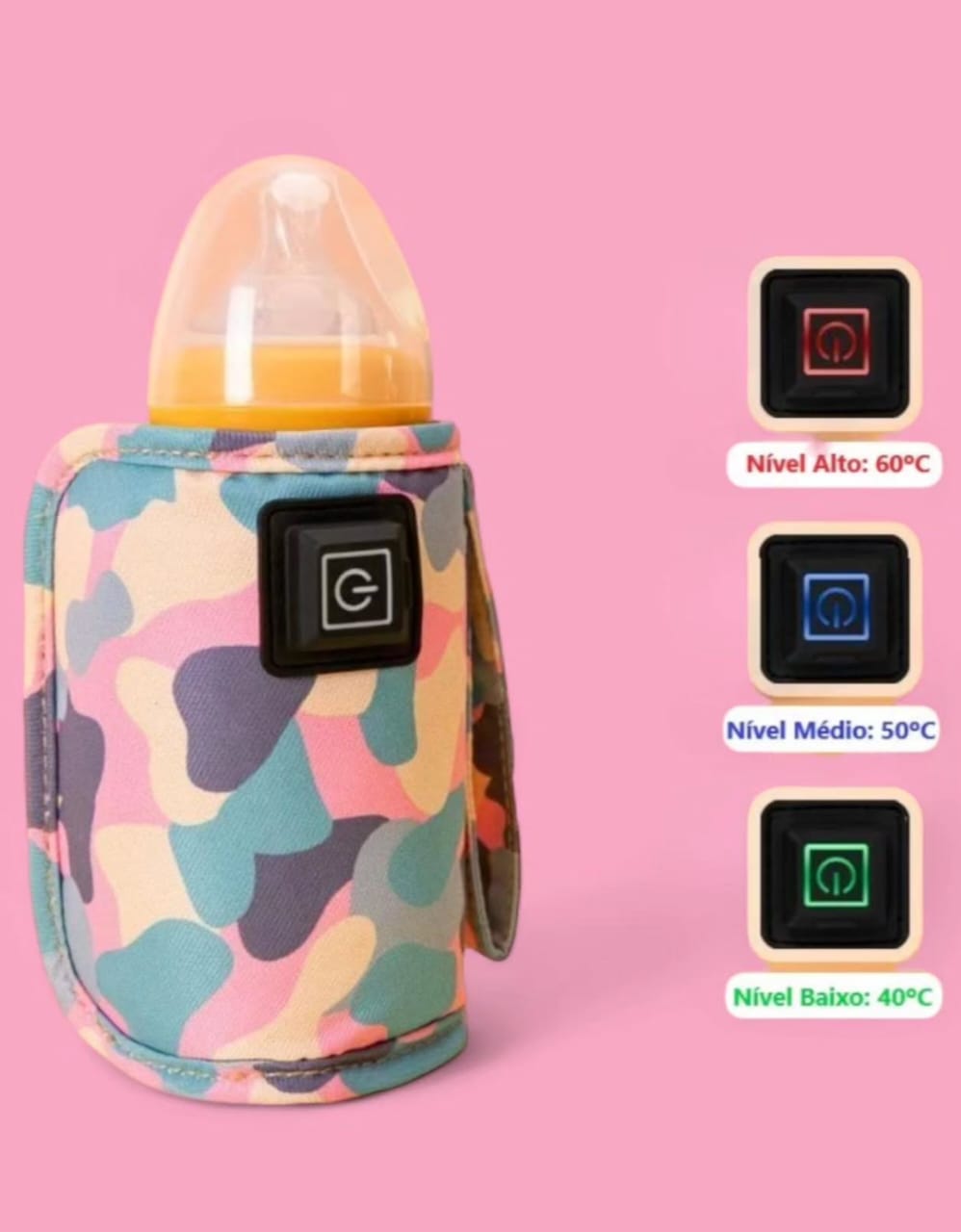 Miniatura 3 de CALENTADOR DE BIBERON USB - color: ROSADO